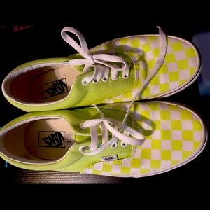 Checkered green Vans